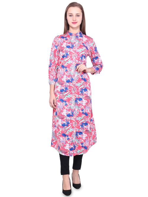 floral print straight kurta  - 16768267 - Very Small Image - 1