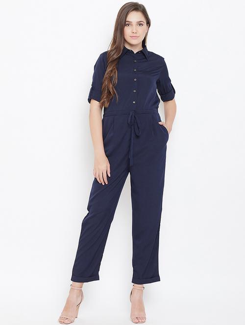 roll up sleeved full length jumpsuit - 16769688 - Very Small Image - 1
