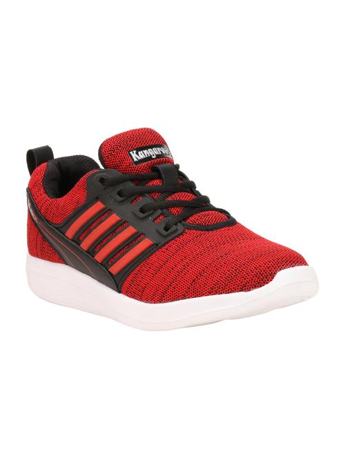 red fabric lace up sport shoes - 16770907 - Very Small Image - 1