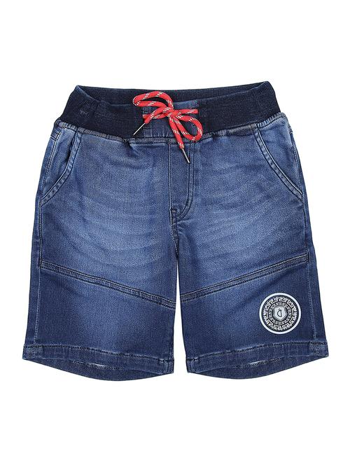 drawstring pocket detail denim shorts - 16772010 - Very Small Image - 1