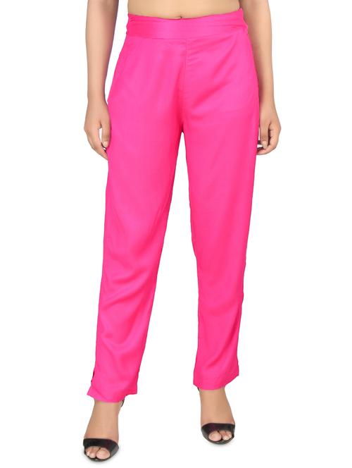 women solid flat front cigarette pants - 16774475 - Very Small Image - 1