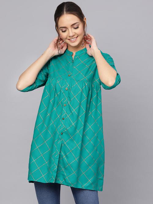 printed a-line kurti - 16774631 - Very Small Image - 1