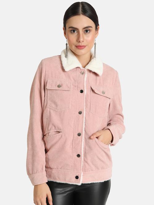 shirt collar button detail jacket - 16774777 - Very Small Image - 1