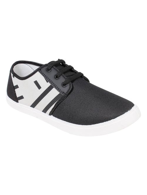 black canvas lace up sneakers - 16775726 - Very Small Image - 1