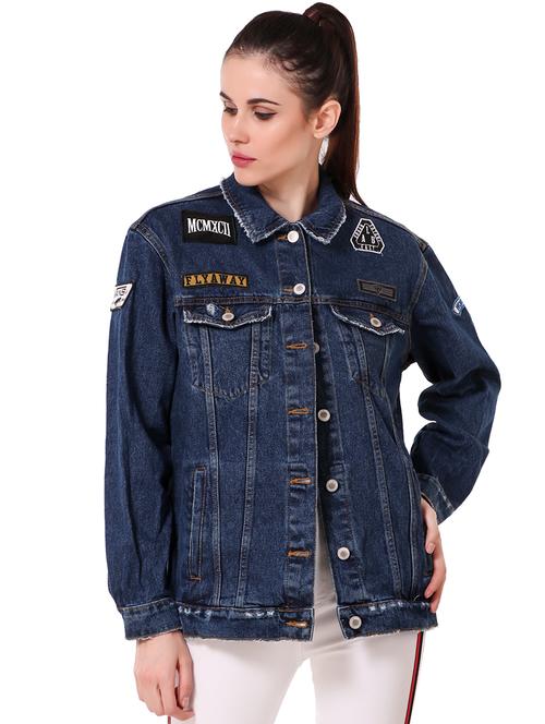 long sleeved pocket detail denim jacket - 16775999 - Very Small Image - 1