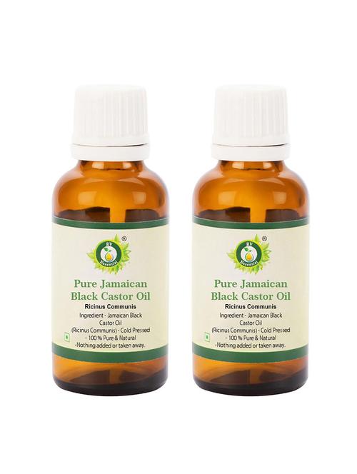r v essential pure jamaican black castor oil (100ml+100ml) pack of two- ricinus communis (100% pure and natural cold pressed) - 16776642 - Very Small Image - 1