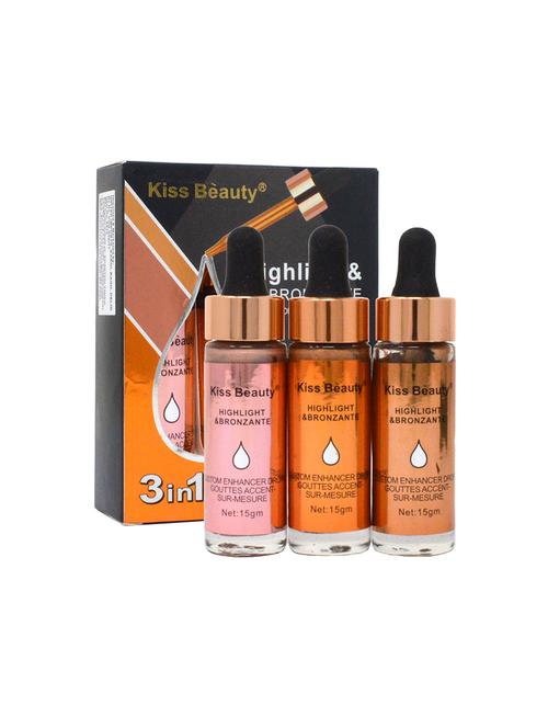 kiss beauty 3in1 highlight & bronzante 9533a pack of 3 - 16776958 - Very Small Image - 1
