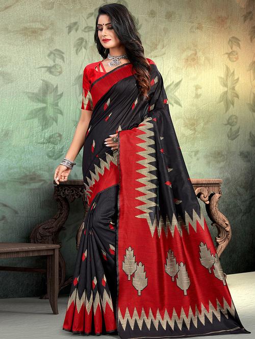 self design woven saree with blouse - 16777236 - Very Small Image - 1