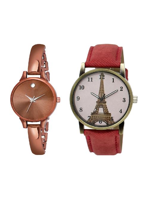 adk lk-230-ad-22 pink & brown color dial forgirls - 16778025 - Very Small Image - 1