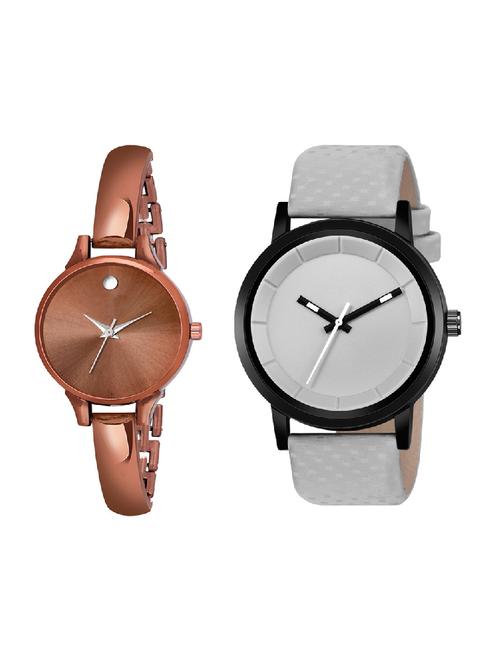 adk ad-22-mt-gkt brown & grey color dial forgirls & men - 16778051 - Very Small Image - 1