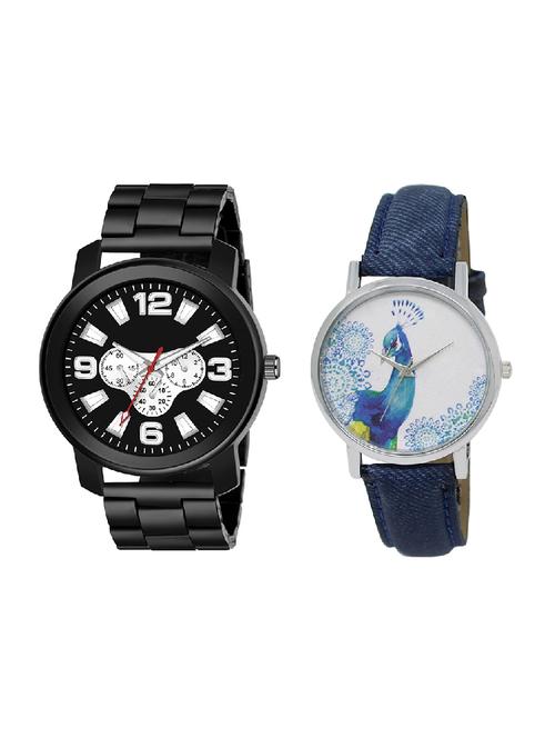 adk lk-241-ad-12 blue & black color dial forgirls & men - 16778090 - Very Small Image - 1