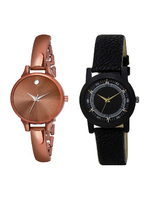 adk lk-252-ad-22 black & brown color dial forgirls - 16778109 - Very Small Image - 1