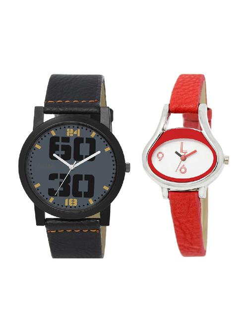 adk lk-206-47 red & black color dial forgirls & men - 16778351 - Very Small Image - 1