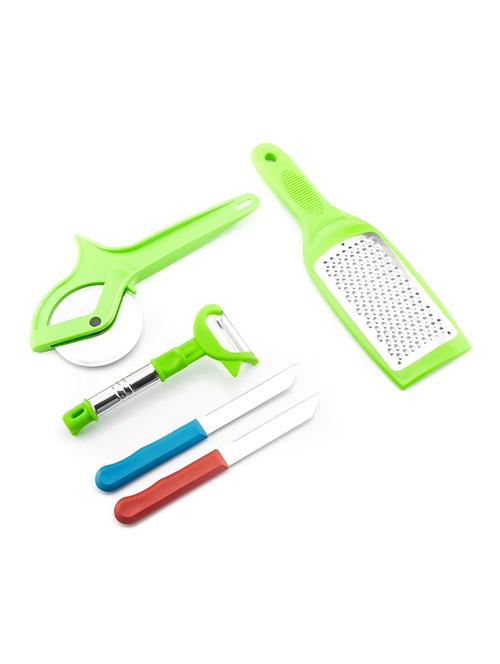 kitchen combo of grater, pizza cutter, peeler and knives - 16778823 - Very Small Image - 1