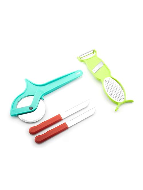 combo of pizza cutter, multipurpose peeler and 2 pcs knife - 16778841 - Very Small Image - 1