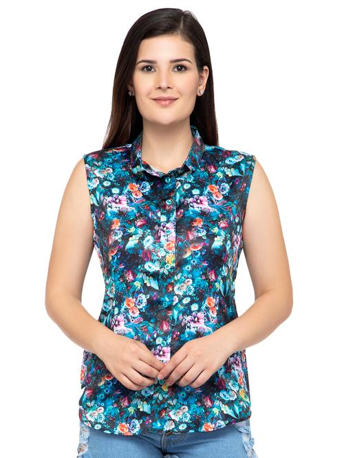 curved hem polka dot shirt - 16780463 - Very Small Image - 1