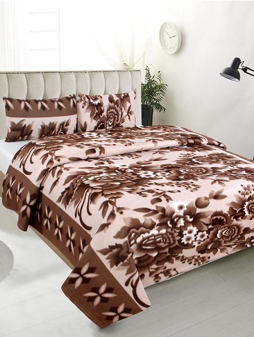 elegant design blanket cum bedsheet with 2 pillow cover - 16781120 - Very Small Image - 1