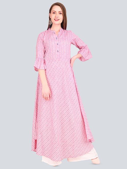 printed a-line kurta - 16781245 - Very Small Image - 1