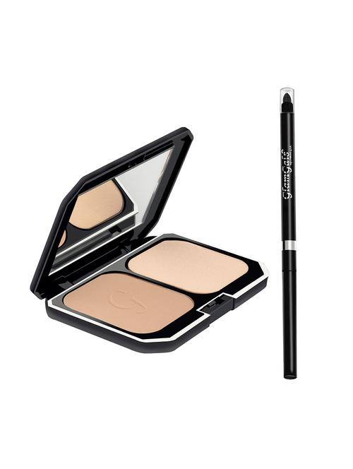 buy glamgals 2 in 1 two way cake compact makeup + foundation spf 15,10 g (earth glow) & get retractable black kajal free - 16781460 - Very Small Image - 1