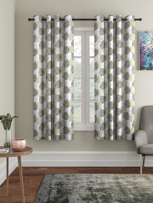 polyester plain printed window curtains - 16782193 - Very Small Image - 1
