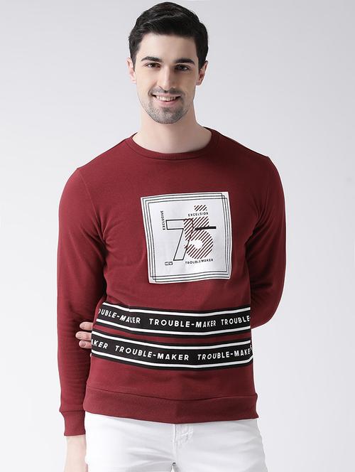 red front printed sweatshirt - 16782468 - Very Small Image - 1