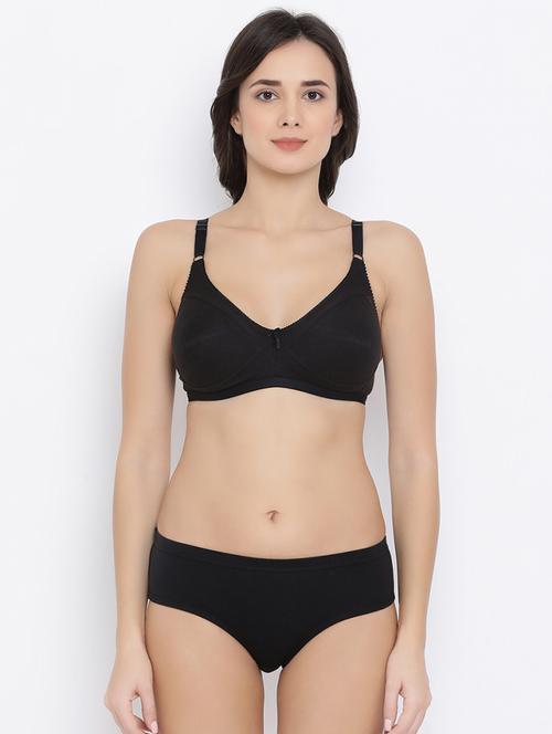 bow patch solid bra and panty set - 16783189 - Very Small Image - 1