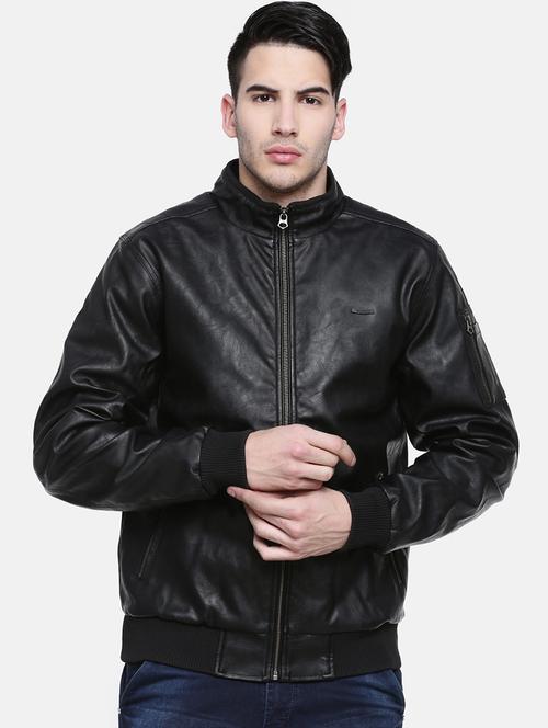 black solid biker jacket - 16783604 - Very Small Image - 1