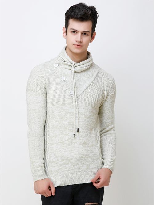white self design woolen pullover - 16784966 - Very Small Image - 1