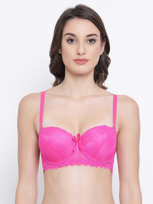 detachable strap lace push up bra - 16788211 - Very Small Image - 1