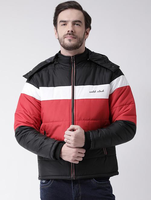 black color block quilted jacket - 16790062 - Very Small Image - 1