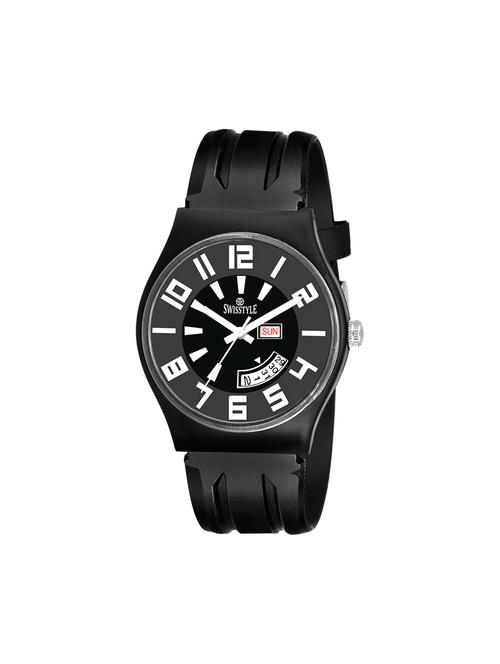 swisstyle day and date  analog black dial men watch-ss-gr918-blk-blk - 16791348 - Very Small Image - 1