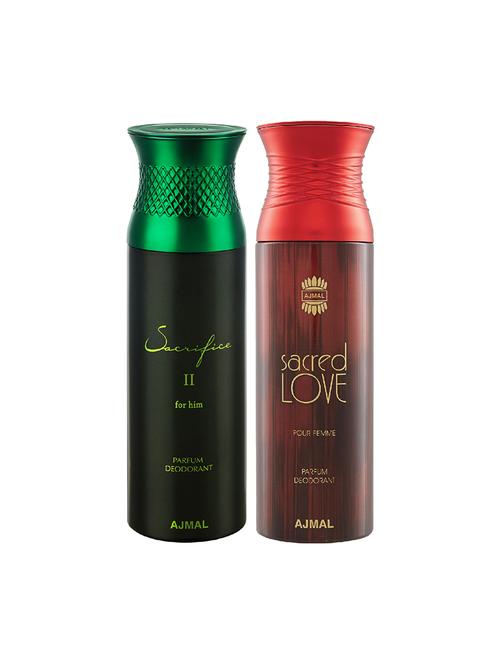 ajmal sacrificell him & sacredlove deodorant spray - for women (200 ml, pack of 2) - 16791423 - Very Small Image - 1