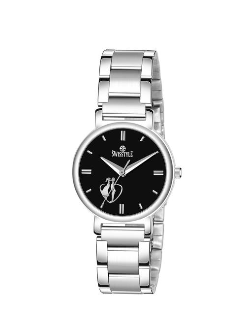 swisstyle black dial analog women's watch-ss-lr109-blk-slv-ch - 16791641 - Very Small Image - 1