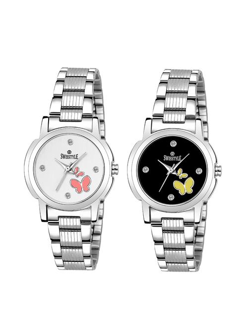 swisstyle white dial analog women's watch-ss-1163wht-1163blk-ch - 16791657 - Very Small Image - 1