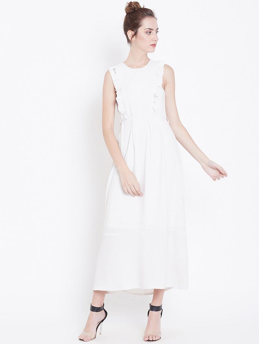 women's fit & flare solid dress - 16792329 - Standard Image - 3