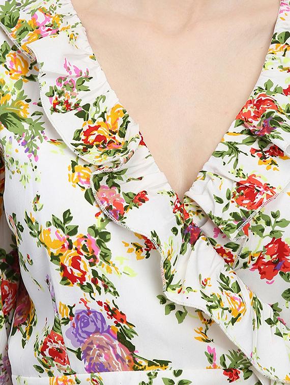 women's wrap floral dress - 16792347 - Zoom Image - 4