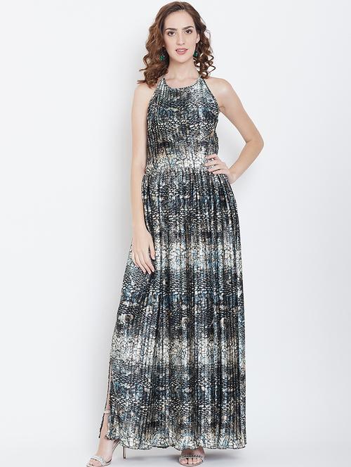 women's fit & flare printed dress - 16792440 - Very Small Image - 1