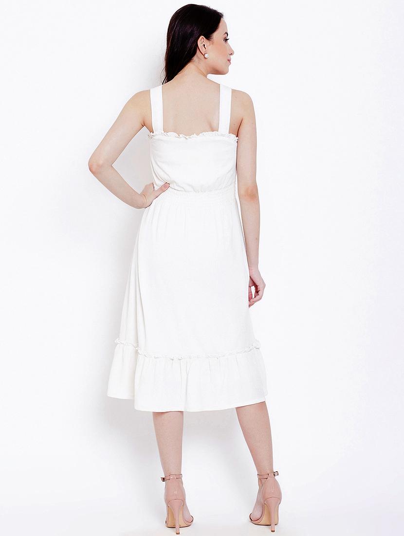 women's fit & flare solid dress - 16792442 - Zoom Image - 2