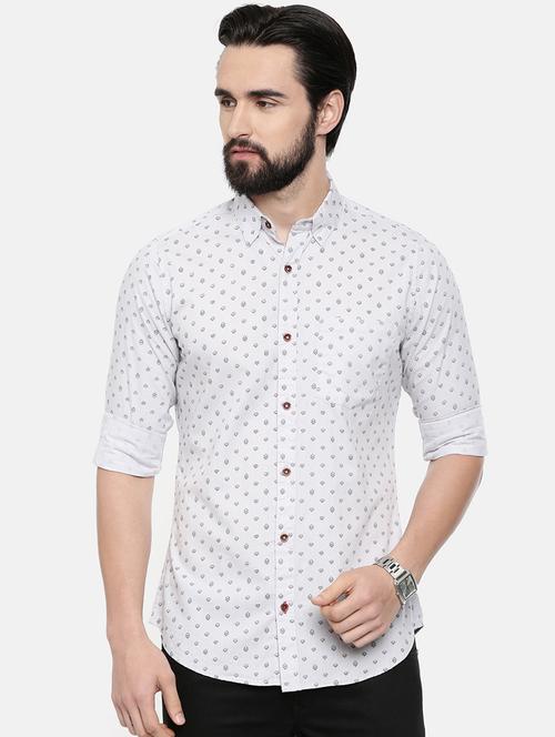 white printed casual shirt - 16792760 - Very Small Image - 1
