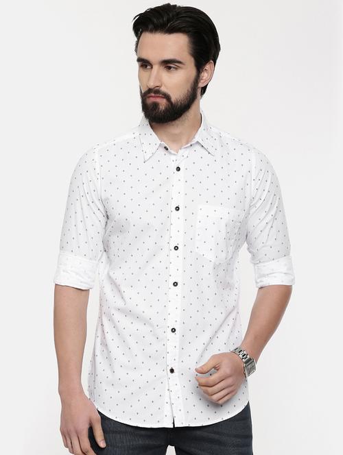 white printed casual shirt - 16792782 - Very Small Image - 1