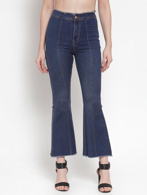 frayed hem high rise jeans - 16793235 - Very Small Image - 1