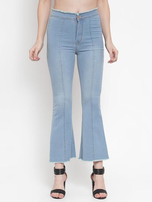 frayed hem high rise jeans - 16793236 - Very Small Image - 1