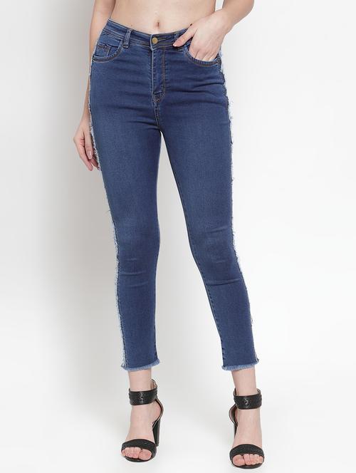 frayed detail high rise jeans  - 16793237 - Very Small Image - 1