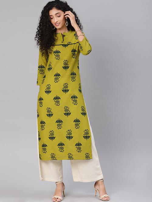 printed straight kurta - 16795318 - Very Small Image - 1