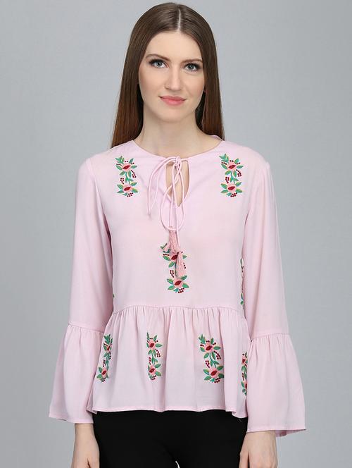tie up neck bell sleeved top  - 16796202 - Very Small Image - 1