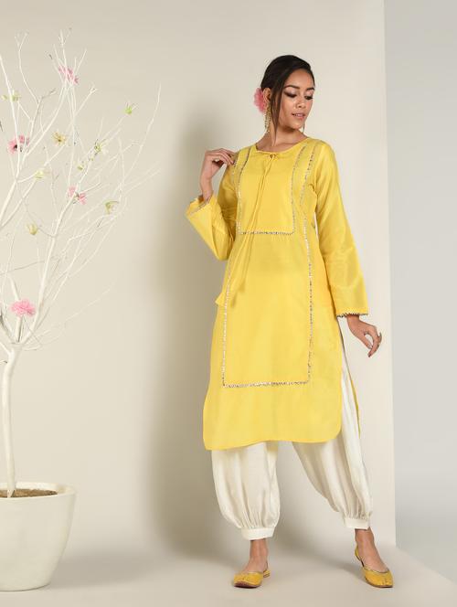 solid straight kurta - 16797497 - Very Small Image - 1