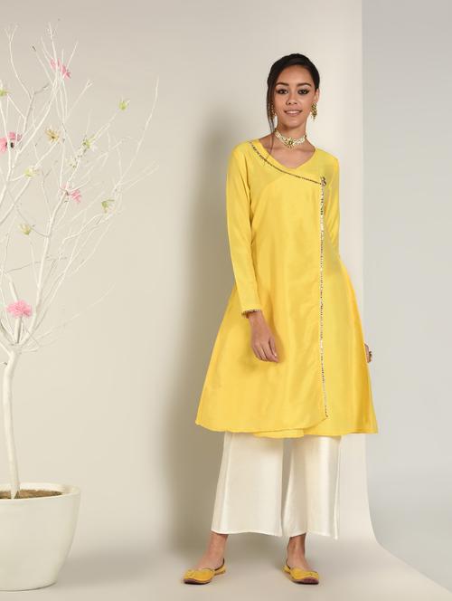 solid ngrakha kurta - 16797540 - Very Small Image - 1