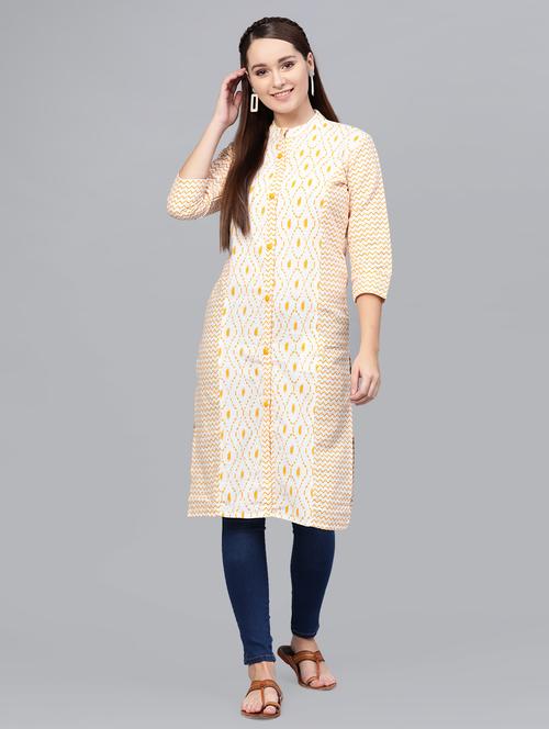 printed straight kurta - 16797679 - Very Small Image - 1