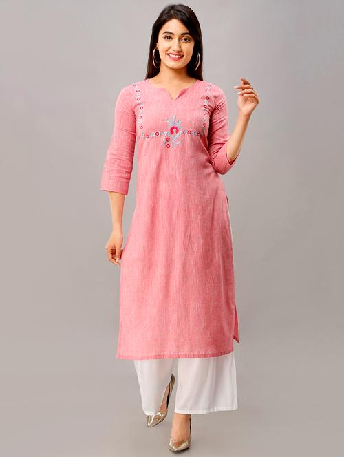 embroidered kurta palazzo set - 16797708 - Very Small Image - 1
