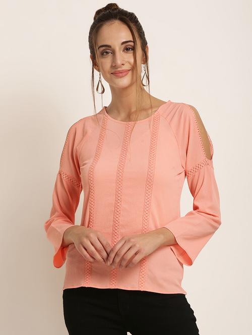 women's straight round neck top - 16797775 - Very Small Image - 1